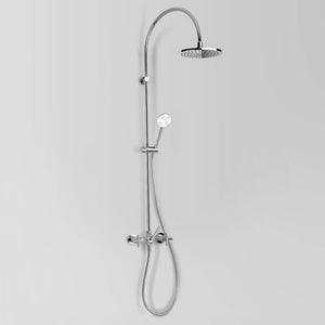 Astra Walker Icon + Exposed Shower Set with Taps, Diverter & Circular Single Function Hand Shower