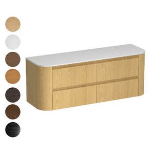 Stanza Curve Opaco 1500 4 Drawer Vanity