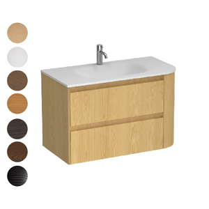 Stanza Curve Spio 900 Left Corner 2 Drawer Vanity