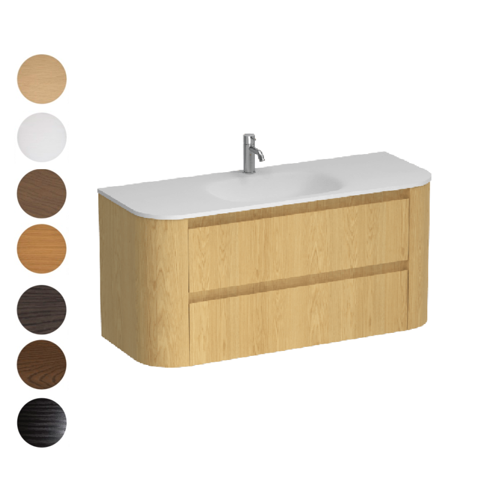 Stanza Curve Spio 1200 2 Drawer Vanity