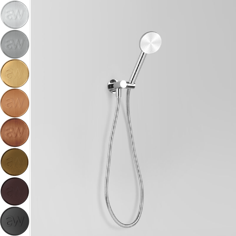 Astra Walker Icon Circular Single Function Hand Shower with Integrated Swivel Holder