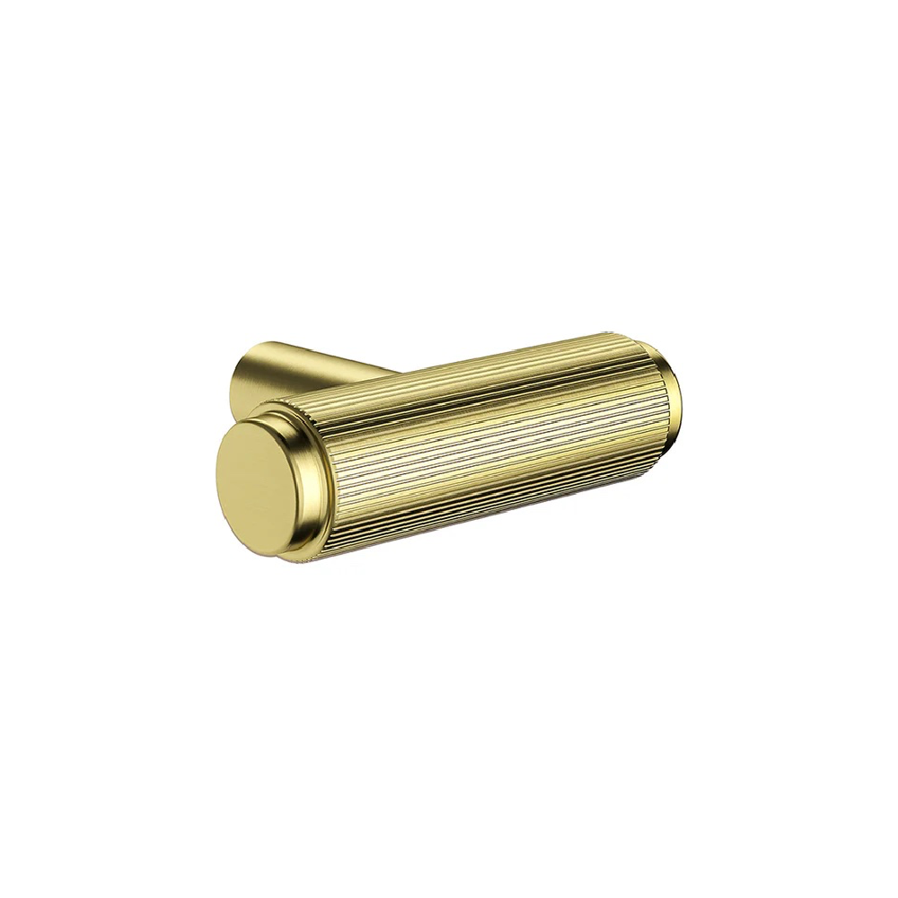 Meir Öppen T-pull Linear Knurled Cabinet Handle | Tiger Bronze