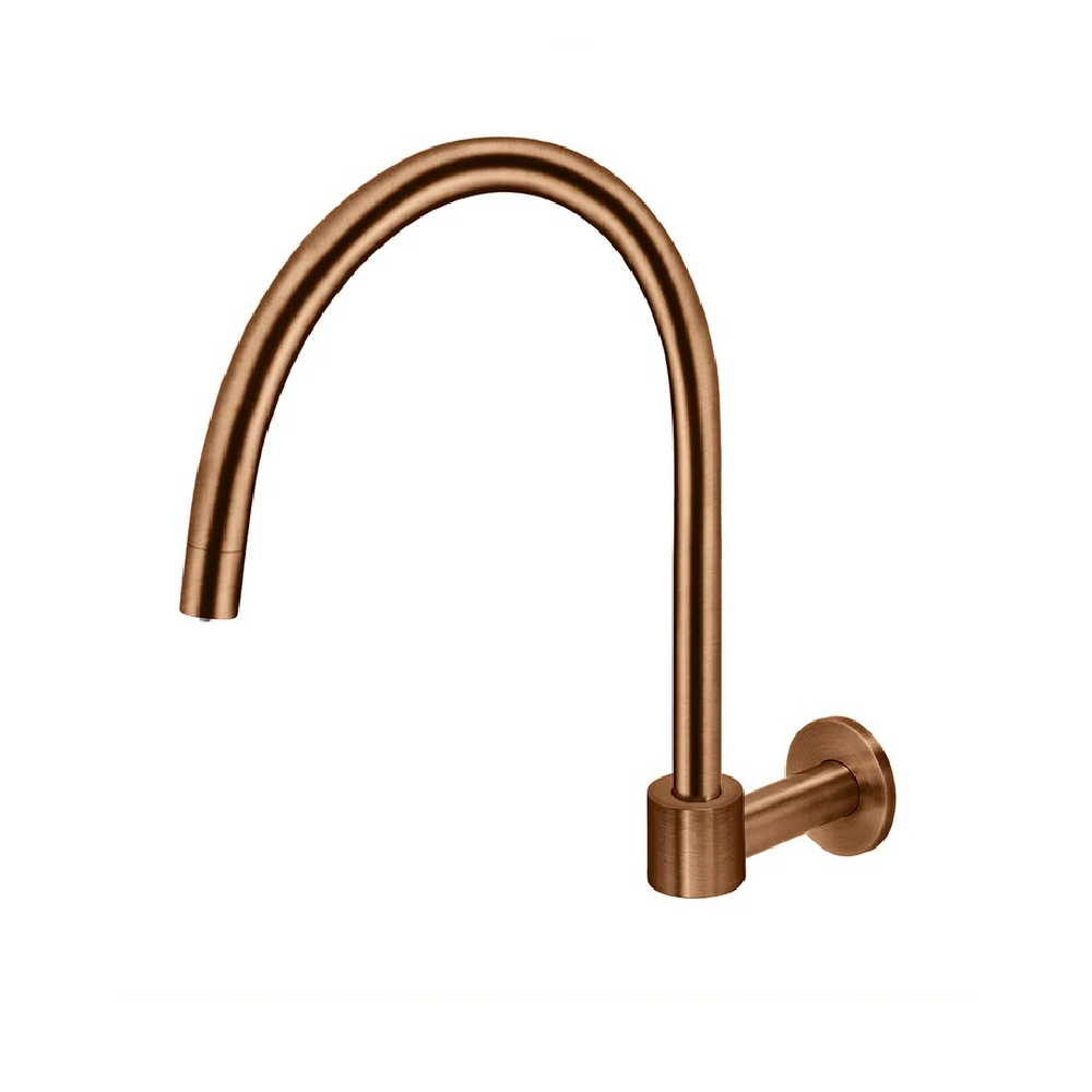 Meir Round High-Rise Swivel Wall Spout | Lustre Bronze