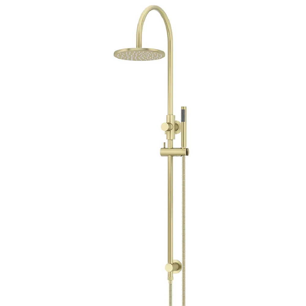 Meir Round Gooseneck Shower Set with 200mm Rose & Single Function Hand Shower | Tiger Bronze