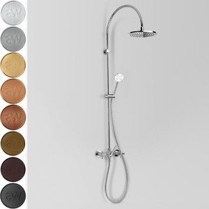 Astra Walker Icon + Exposed Shower Set with Taps, Diverter & Circular Single Function Hand Shower