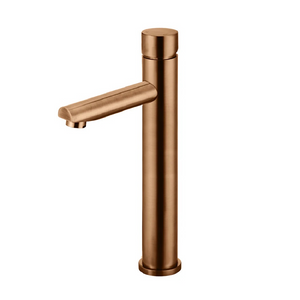 Meir Round Pinless Tall Basin Mixer | Lustre Bronze