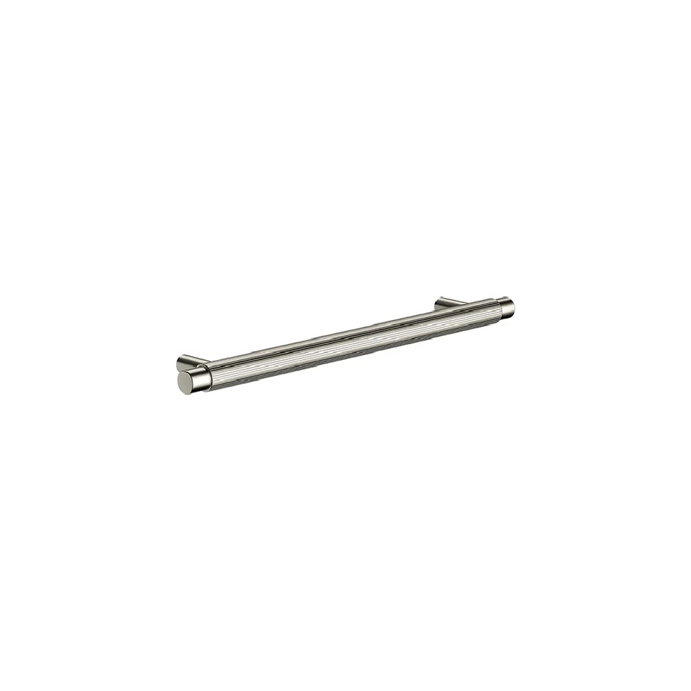 Meir Öppen Linear Knurled Round Pull Cabinet Handle 200mm | Brushed Nickel