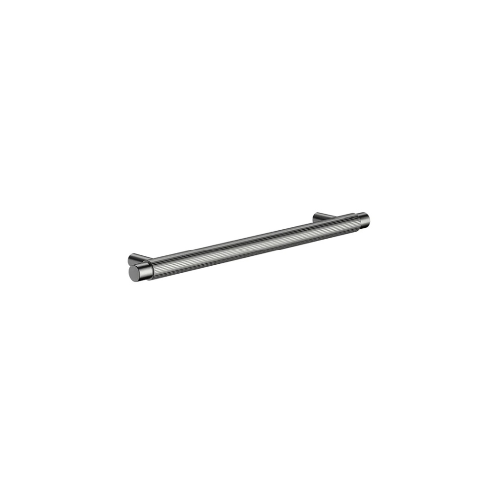 Meir Öppen Linear Knurled Round Pull Cabinet Handle 200mm | Shadow Gunmetal