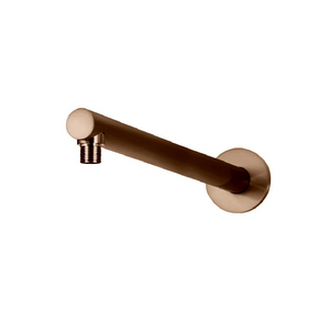 Meir Round Wall Shower Straight Arm 400mm | Lustre Bronze