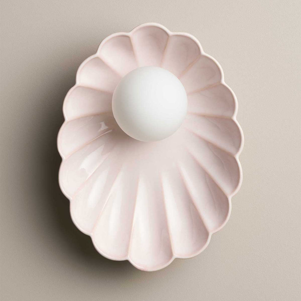 Robert Gordon Oyster Wall Sconce Light | Rose Quartz