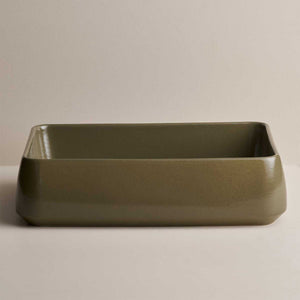 Robert Gordon Kiln 515 Rectangle Vessel Basin | Olive