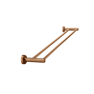 Meir Round Double Towel Rail 600mm | Lustre Bronze