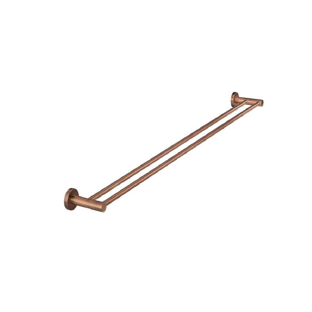 Meir Round Double Towel Rail 900mm | Lustre Bronze