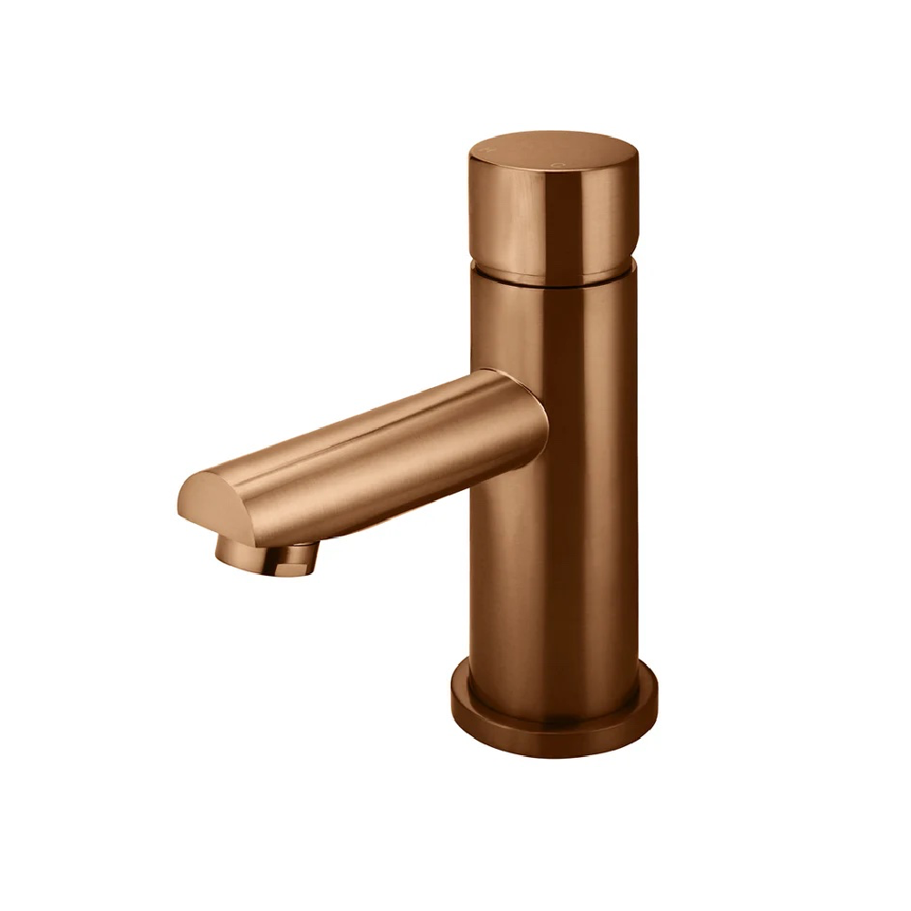 Meir Round Pinless Basin Mixer | Lustre Bronze