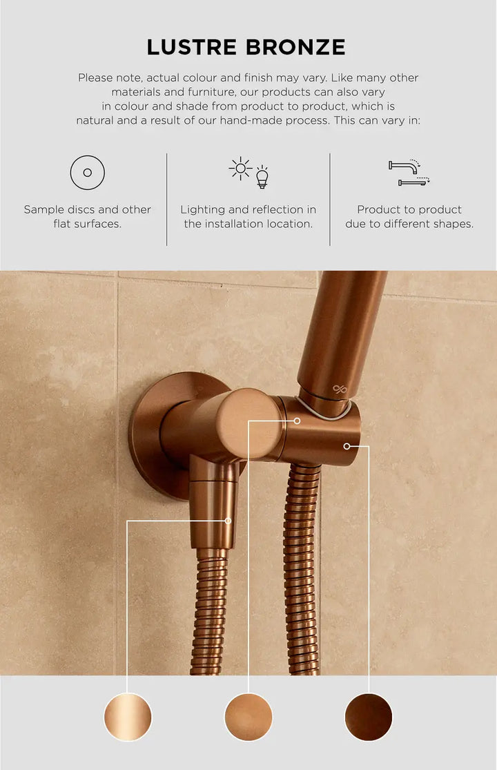 Meir Round Single Function Slide Shower | Lustre Bronze