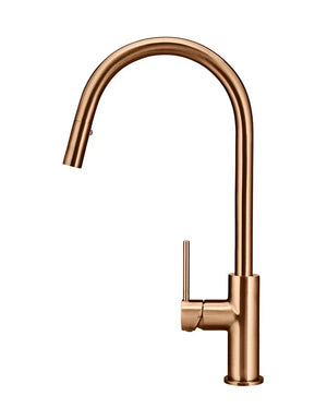 Meir Round Piccola Pull Out Kitchen Mixer | Lustre Bronze