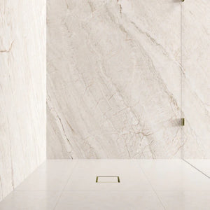 Meir Shower Waste With Tile Insert | Champagne