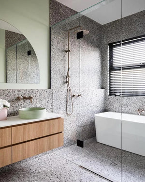 Meir Shower Waste With Tile Insert | Lustre Bronze