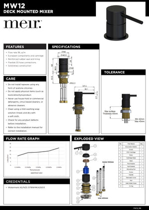 Meir Round Deck Mounted Mixer | Champagne