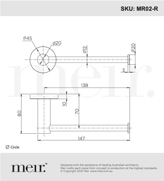 Meir Toilet Roll Holders Meir Round Toilet Roll Holder | Brushed Nickel