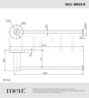 Meir Bathroom Accessories Meir Round Hand Towel Rail | Tiger Bronze