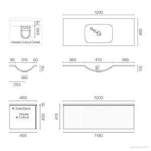 Lima Spio 1200 1 Drawer Vanity