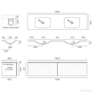 Lima Spio 1800 2 Drawer Vanity Double Basin