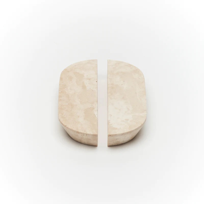 Lo&Co Dot Marble Handle Pull Small | Travertine