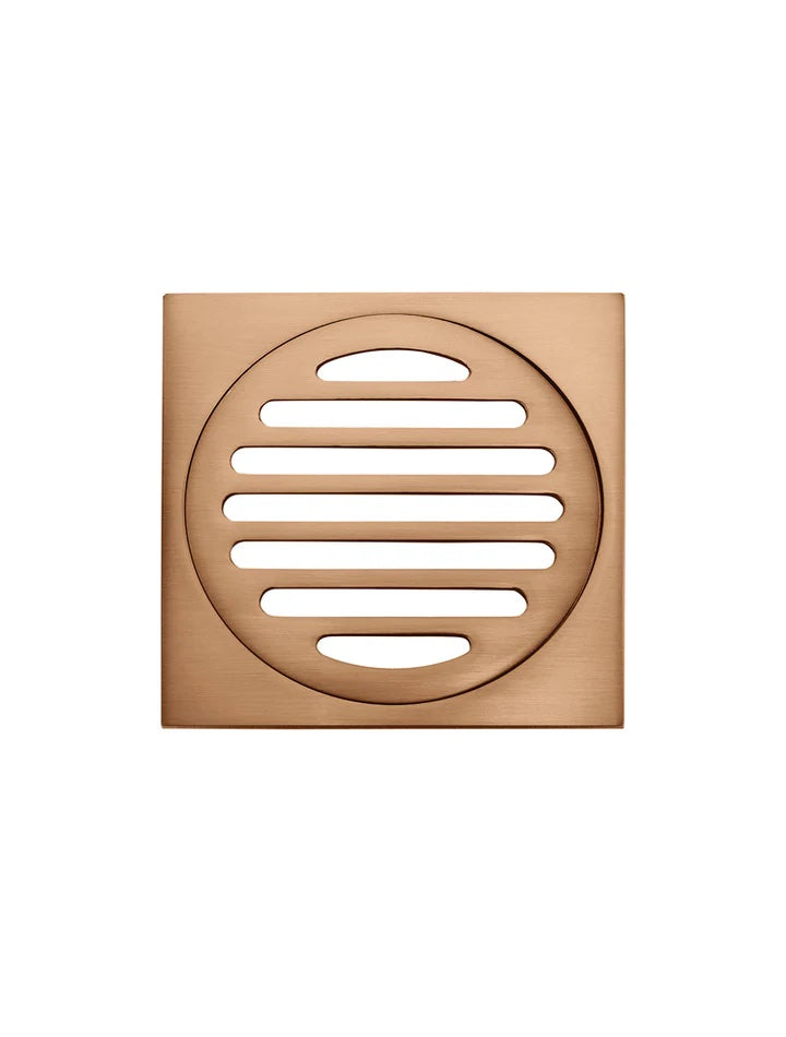 Meir Square Floor Grate Shower Drain | Lustre Bronze