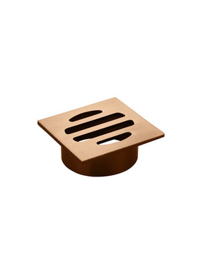 Meir Square Floor Grate Shower Drain | Lustre Bronze