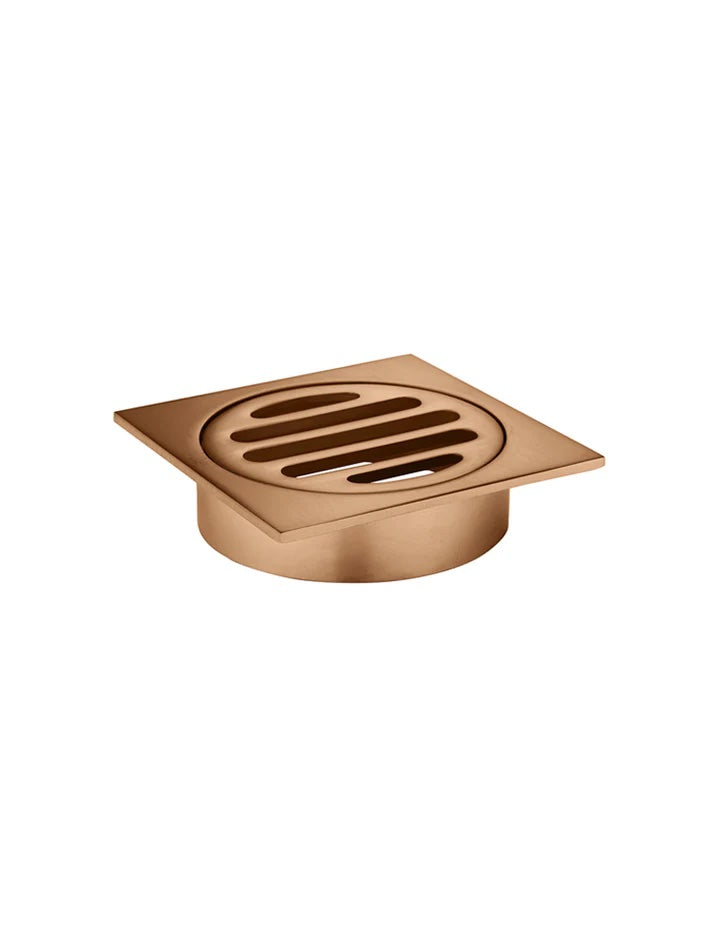 Meir Square Floor Grate Shower Drain | Lustre Bronze