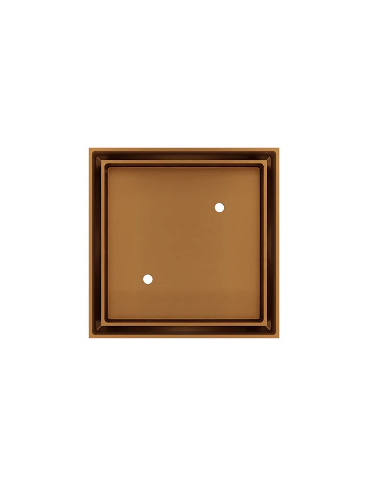 Meir Shower Waste With Tile Insert | Lustre Bronze