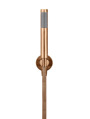 Meir Round Single Function Hand Shower on Fixed Bracket | Lustre Bronze