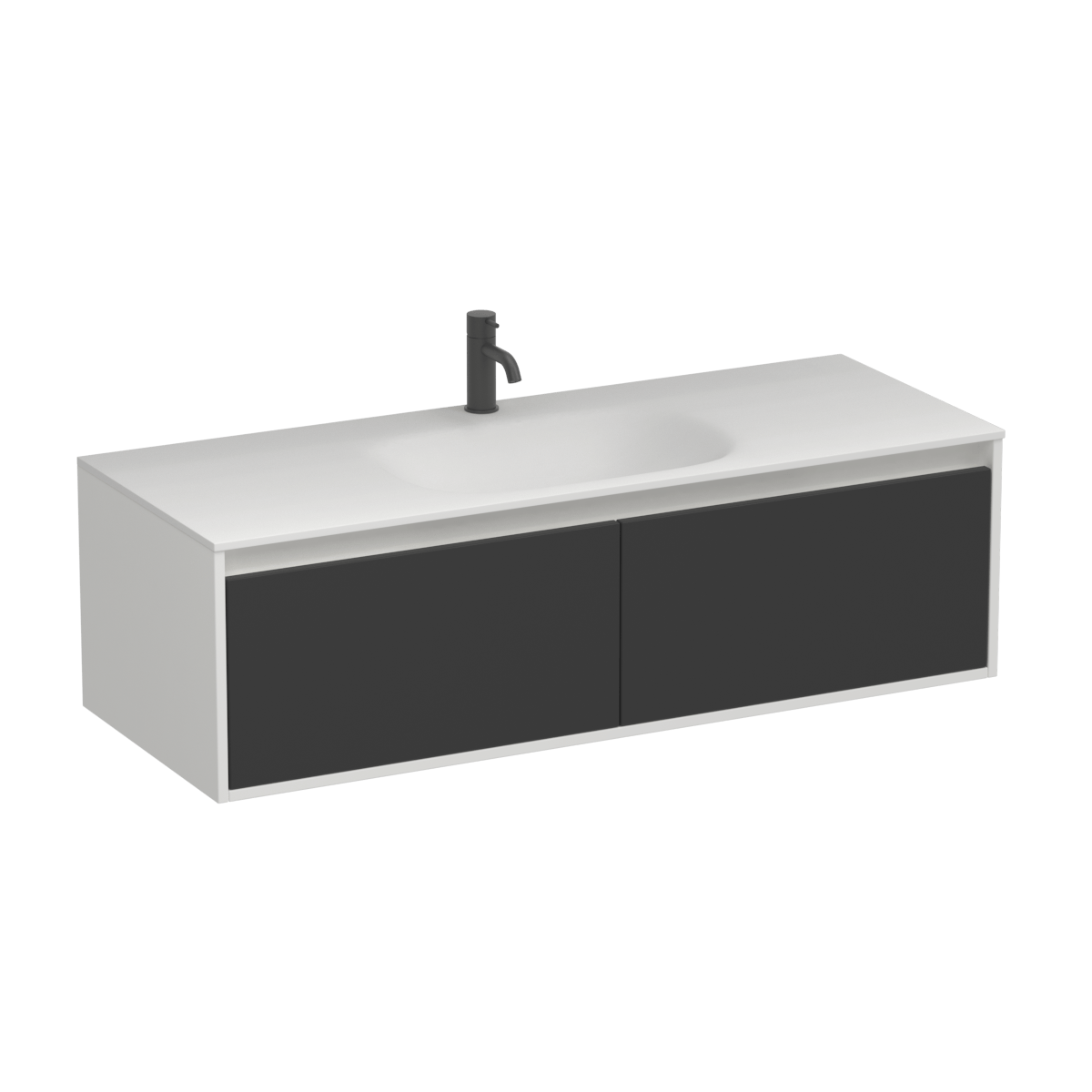 Prava Spio 1200 2 Drawer Vanity Centre Basin