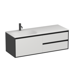 Prava Spio 1200 3 Drawer Left Vanity