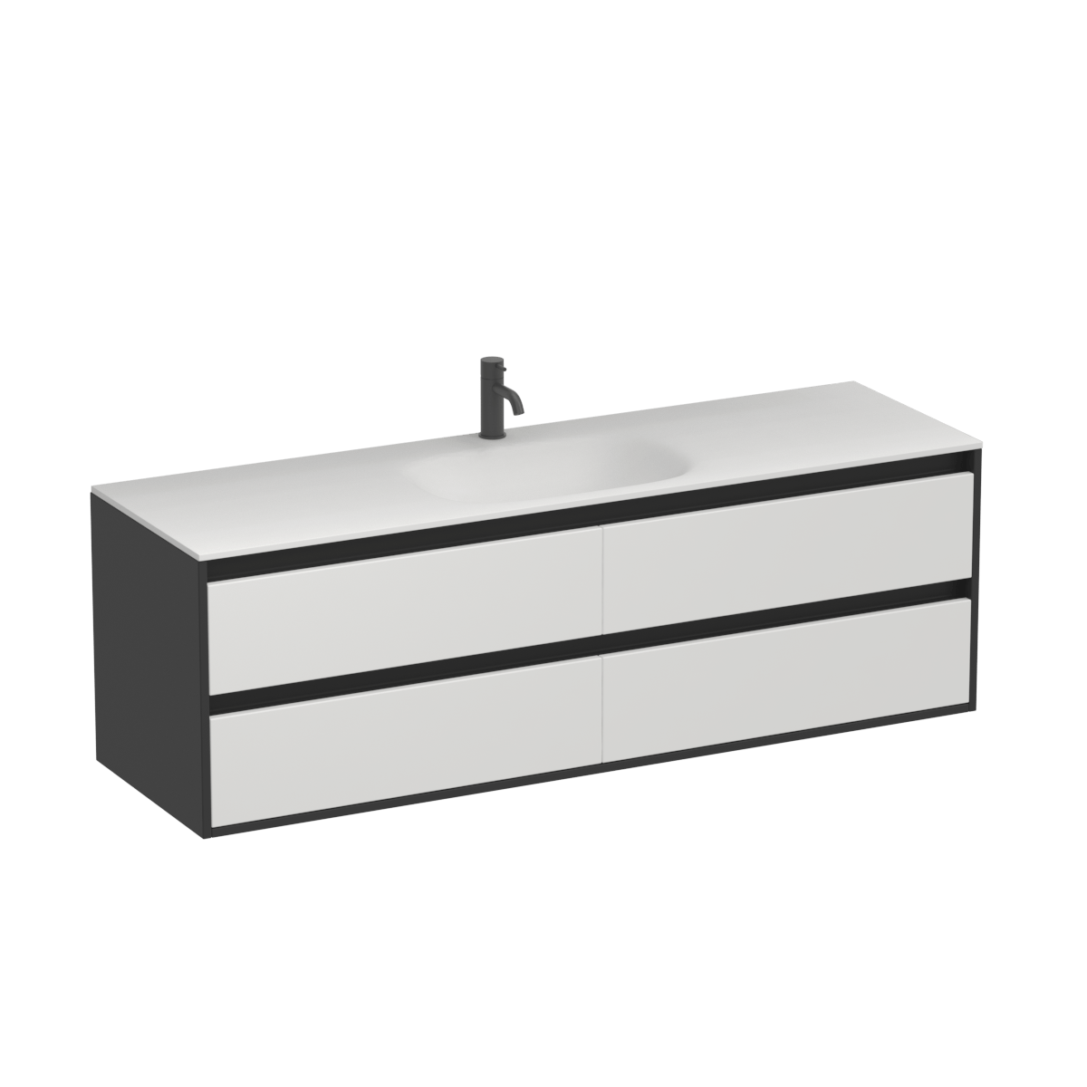 Prava Spio 1500 4 Drawer Vanity