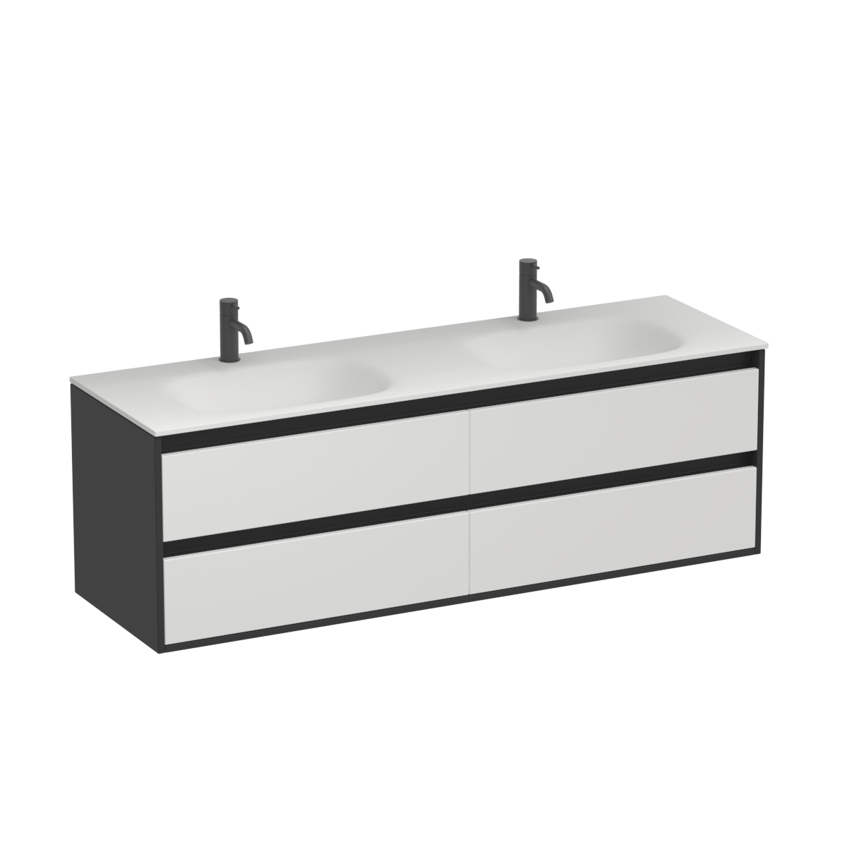 Prava Spio 1500 Double 4 Drawer Vanity