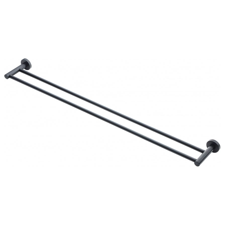 Heirloom Aura Double Towel Rail 800mm Black The Kitchen Hub