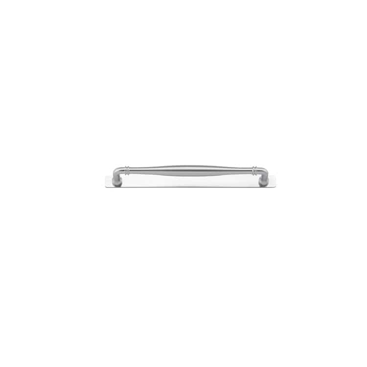 Iver Handles Iver Sarlat Cabinet Pull with Backplate | Brushed Chrome | 256mm