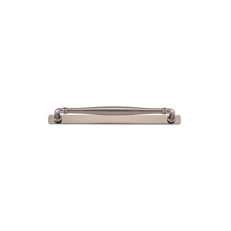 Iver Handles Iver Sarlat Cabinet Pull with Backplate | Distressed Nickel | 256mm