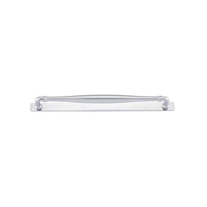 Iver Handles Iver Sarlat Cabinet Pull with Backplate  Brushed Chrome | 320mm