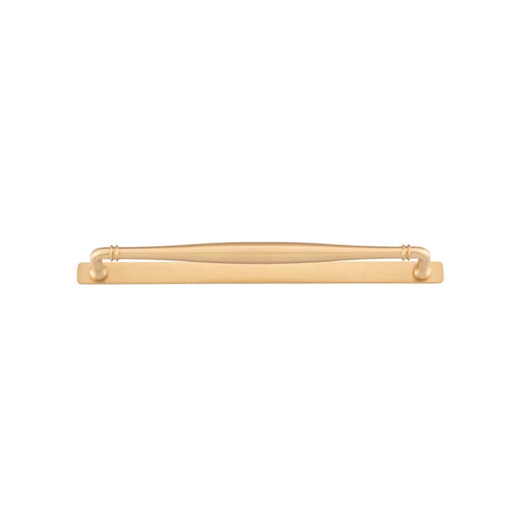 Iver Handles Iver Sarlat Cabinet Pull with Backplate | Brushed Brass | 320mm