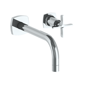 The Watermark Collection Basin Taps Polished Chrome The Watermark Collection Highline Wall Mounted 2 Hole Basin Set with 212mm Smooth Spout | Cross Handle