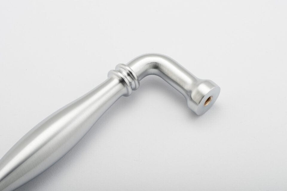 Iver Handles Iver Sarlat Cabinet Pull with Backplate | Brushed Chrome | 160mm